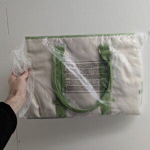 Estee Lauder green and tan tote